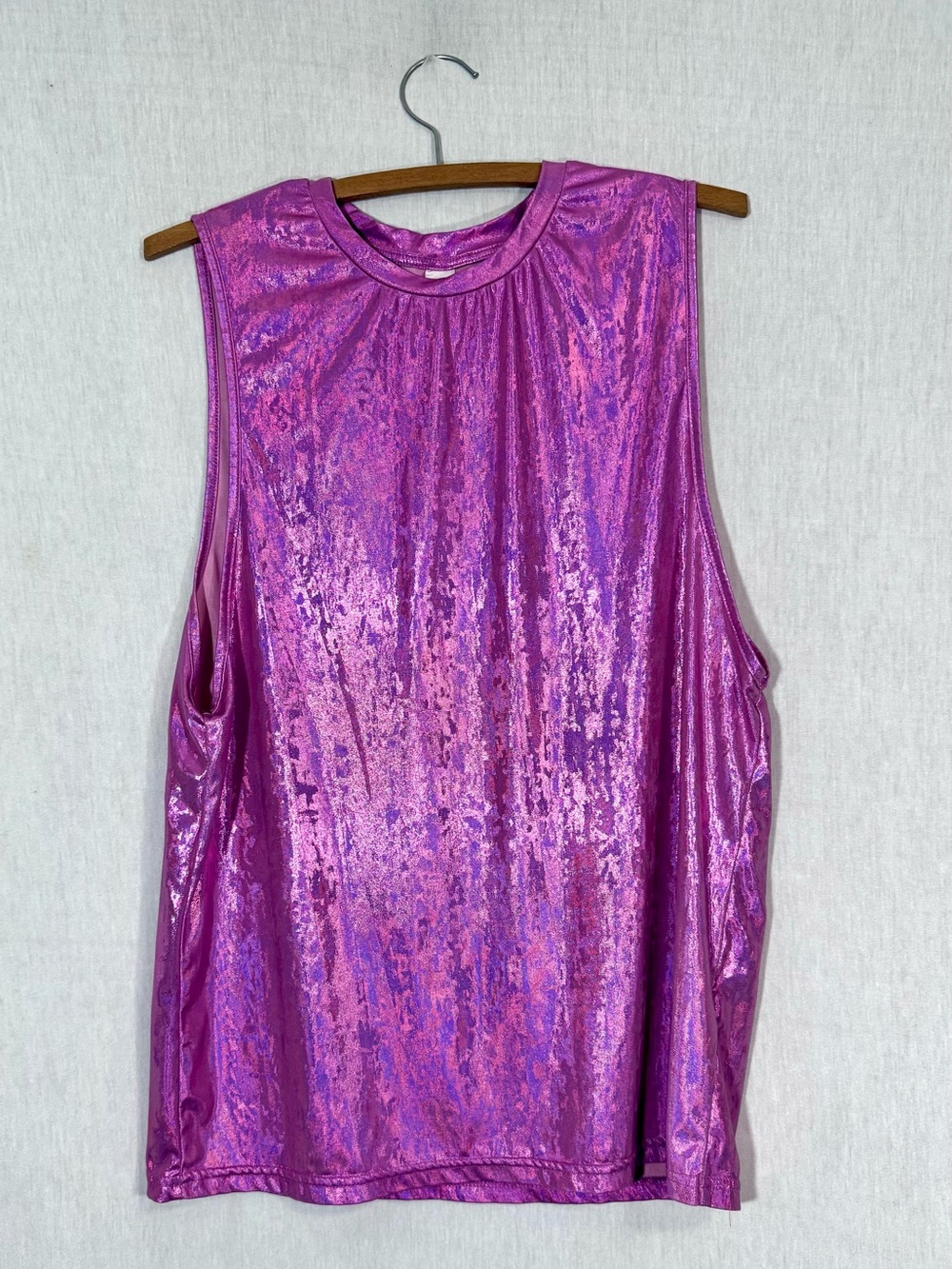 Holographic pink Men’s M Sleeveless muscle tank Top